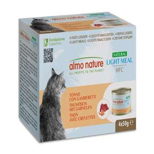 Almo Nature 貓罐頭 貓濕糧推薦：Almo Nature 貓罐頭 天然系列 吞拿魚+鮮蝦 4X50g (551MEGA)