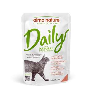 Almo Nature 貓罐頭 貓濕糧推薦：Almo Nature Daily 貓濕糧 吞拿魚+三文魚 70g (5274)