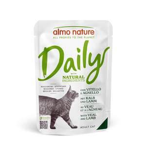 Almo Nature 貓罐頭 貓濕糧推薦：Almo Nature Daily 貓濕糧 牛仔肉+羊肉 70g (5277)