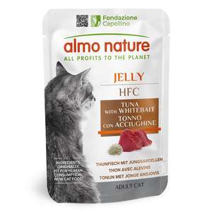 Almo Nature 貓罐頭 貓濕糧推薦：Almo Nature 上湯啫喱鮮包 吞拿魚+白飯魚 55g (5043)