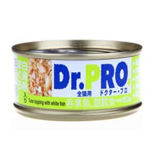 Dr PRO 貓罐頭 Dr. PRO 全機能貓罐頭 吞拿魚．銀鱈魚味 80g (青) (DP25969C)