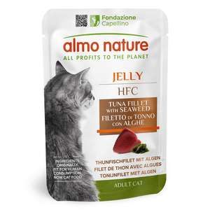 Almo Nature 貓罐頭 貓濕糧推薦：Almo Nature 上湯啫喱鮮包 吞拿魚柳+海藻 55g (5832)