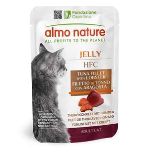Almo Nature 貓罐頭 貓濕糧推薦：Almo Nature 上湯啫喱鮮包 吞拿魚柳+龍蝦 55g (5833)