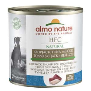 Almo Nature 狗罐頭 Almo Nature 狗罐頭 HFC Natural 正鰹吞拿魚+鱈魚 290g (5523)