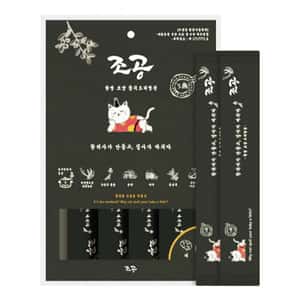 Cho And Kang 貓零食狗零食 cho and kang 貓犬小食 韓國慢燠藥膳系列 鹿茸紅參補腦鴨湯 15g x 4包 (黑)