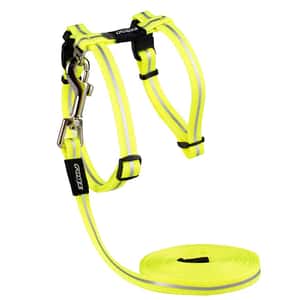 貓頸帶 貓頸圈 ROGZ ALLEYCAT 胸帶連拖繩 黃邊 (CLJ16-H)