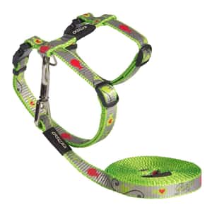 貓頸帶 貓頸圈 ROGZ REFLECTOCAT 胸帶連拖繩 綠邊 (CLJ40-L)