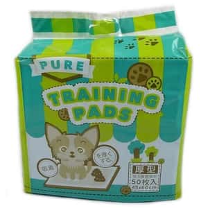 PURE 狗尿墊 狗尿片 PURE Training Pads 寵物尿墊 狗尿墊 狗尿片 原味 [45x60 M碼 50枚] (P00010)