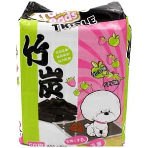 TRIPLE 狗尿墊 狗尿片 TRIPLE Training Pads 寵物尿墊 狗尿墊 狗尿片 竹炭士多啤梨味 [45x60 2尺 50枚]