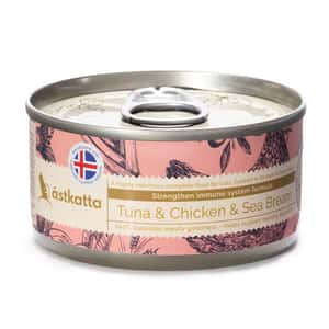Astkatta 貓罐頭 Astkatta 冰島罐 貓罐頭 强化免疫力主食配方 白鰹吞拿雞肉海鱸 80g (P00101)