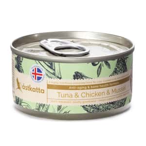 Astkatta 貓罐頭 Astkatta 冰島罐 貓罐頭 增强活力主食配方 白鰹吞拿雞肉貽貝 80g (P00102) (新舊包裝隨機發貨)