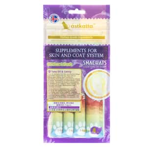 Astkatta 貓零食 Astkatta 貓零食 營養肉泥 護膚美毛系列 走地雞肉+鴨肉 14gx4 (P00104)