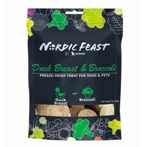 Nordic Feast 貓零食狗零食 Nordic Feast 凍乾貓狗小食 鴨胸+西蘭花 58g (P00087)