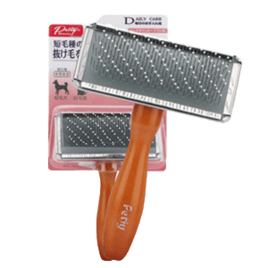 皮膚毛髮護理 清潔美容用品 Petiy Beauty 用具嚴選 兩段結構木柄鋼絲梳毛刷 大碼 (短毛貓犬用) (Y91026)