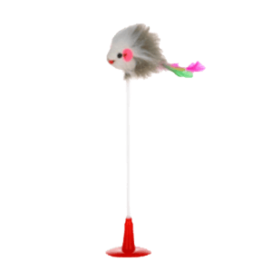 其他 貓玩具 HelloDOG 玩具嚴選 搖擺老鼠羽毛吸盤