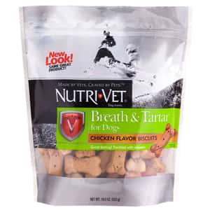 Nutrivet 狗零食 Nutrivet 犬用防牙石清新口氣雞肉餅 19.5oz (NV01925)