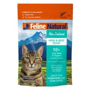 Feline Natural 貓罐頭 Feline Natural 貓軟包 牛肉藍尖尾鱈魚配方 85g (F9-P-HB85)
