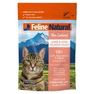Feline Natural 貓罐頭 Feline Natural 貓軟包 羊肉三文魚配方 85g (F9-P-LS85)