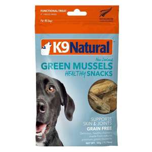 K9 Natural 狗零食推薦：K9 Natural 凍乾零食 狗零食 原隻青口 50g (K9-GM50)
