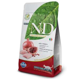 Farmina N&D 貓糧 貓乾糧推薦：Farmina N&D 貓糧 無穀物貓糧 成貓配方 石榴+雞 5kg (NDCCA050)