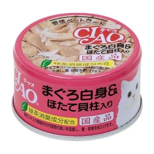 CIAO 貓罐頭 CIAO 貓罐頭 白身金槍魚+扇貝 85g (紅) (A-82)