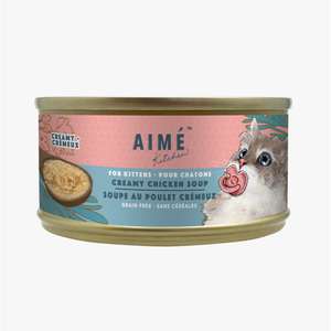 Aime Kitchen 貓罐頭 貓濕糧推薦：AIME Kitchen 貓罐頭 無穀物均衡貓罐 殿堂主食系列 幼貓專用 忌廉雞湯 75g (TCC75-K)