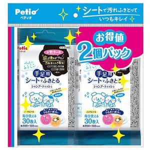 其他 清潔美容用品 Petio 寵物保濕清潔濕紙巾 手足專用 30張x2 (90603055)