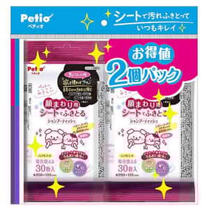 其他 清潔美容用品 Petio 寵物保濕清潔濕紙巾 面部專用 30張x2 (91603056)