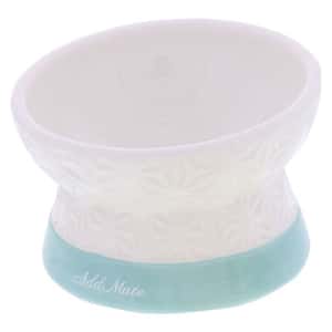 Petio Add Mate Petio Add Mate 斜口陶瓷高腳防滑狗碗 S 藍底 (91502701)