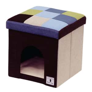 寵物床墊 狗床墊 Petio Porta 兩⽤狗屋 藍色格仔