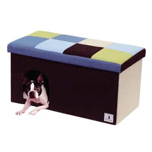 寵物床墊 狗床墊 Petio Porta 兩⽤狗屋 藍色格仔 加長型 (91601991)