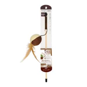 逗貓棒 貓玩具 Petio necoco 天然羽毛 木天蓼逗貓棒 附球球 (91602349)