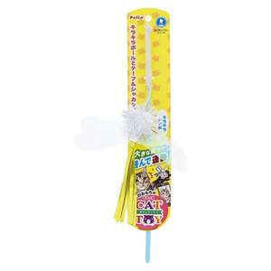 Petio 貓玩具推薦：Petio 逗貓棒 黃色亮絲帶蜻蜓 (91602593)
