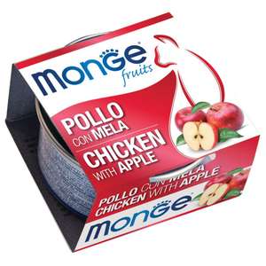 Monge 貓罐頭 貓濕糧推薦：Monge 貓罐頭 清新鮮果系列 成貓配方 雞肉蘋果 80g (MO3345)