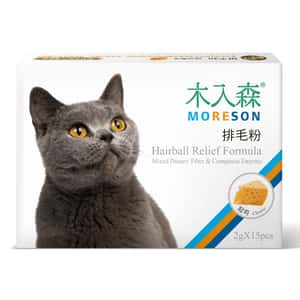 貓咪去毛球 貓咪保健用品 木入森MORESON 貓咪保健品 排毛粉 芝士風味 2g x 15包 (MRSC003)