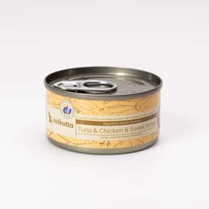 Astkatta 冰島罐 貓罐頭 腸道護理主食配方 白鰹吞拿魚雞肉番薯 80g (P00108-1) (新舊包裝隨機發貨) (圖片3)