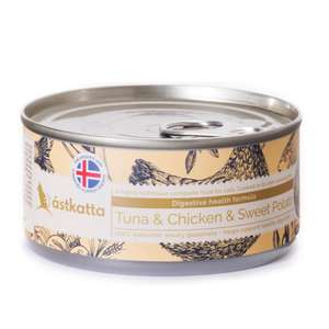 Astkatta 貓罐頭 Astkatta 冰島罐 貓罐頭 腸道護理主食配方 白鰹吞拿魚雞肉番薯 170g (P00110-1)