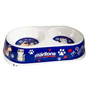 飲食用具 marltons 高級科學瓷寵物食物碗 孖碗款 22.5cm x 11.5cm x 4.5cm (53170C)