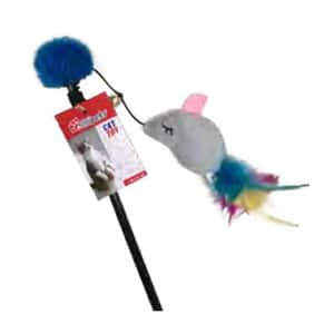 逗貓棒 貓玩具 Billipets 逗貓棒 小貓專用 老鼠 灰色 50cm (NS-17001)