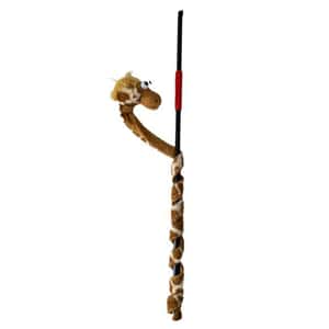 逗貓棒 貓玩具 Billipets 逗貓棒 超⻑⽑絨動物頭系列 啡色鹿 70cm (NS-16125C)