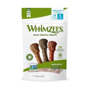 WHIMZEES 狗零食 WHIMZEES 小型犬 快樂牙刷型 潔齒骨 7.4oz (WHZ802G)