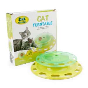 其他 貓玩具 Cat Turntable 貓玩具 多元合一帶鈴鐺球旋轉美食遊樂盤