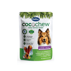 Unilac 狗零食 Unilac優立樂 狗小食 雙酵素動態潔牙棒 大 9.5cm 4枝 175g (UD105)