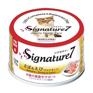 Signature7 貓罐頭 Signature7 貓罐頭 無穀主食罐 鯖魚+蝦70g (新包裝) (S7-285559)