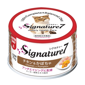 Signature7 貓罐頭 Signature7 貓罐頭 無穀主食罐 雞肉+南瓜 70g (新舊版隨機) (S7-285566)