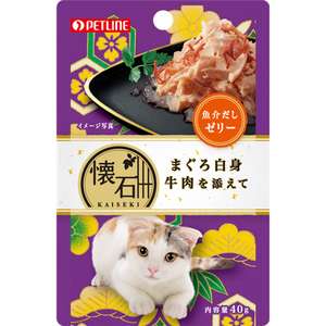 貓零食 寵物零食推薦：日本Petline 懷石料理 貓餐包 金槍魚+牛肉 40g (KP4)