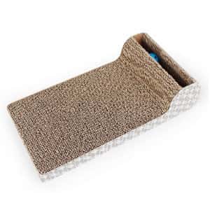 貓抓板 貓爬架 貓玩具 瓦楞紙貓抓板 P字型益智單槽帶鈴鐺球