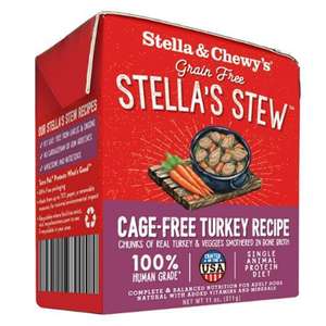 Stella & Chewy's 狗罐頭 狗濕糧推薦：Stella & Chewy's 狗濕糧 單一材料燉肉系列 放養火雞肉 11oz (SS-T-11)