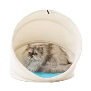 COCO JOJO Pet Shell-ter 米色拼淺藍墊 小 (177109-00)