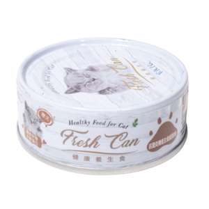 Fresh Can 貓罐頭 貓濕糧推薦：Fresh Can 貓罐頭 肉泥主食罐 成貓關節機能 鮭魚 80g (啡罐) (FC-0052) (TBS)